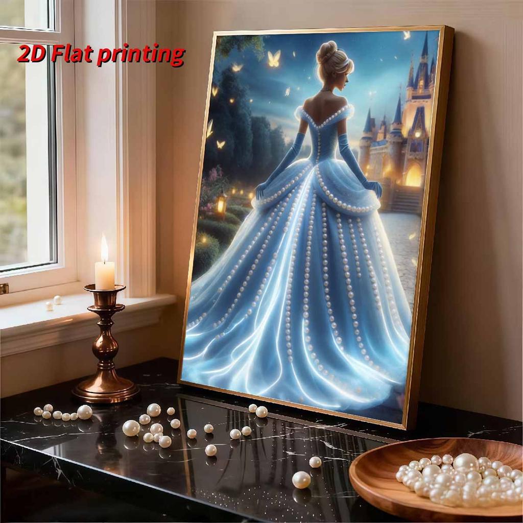 Disney Pearl Painting Princess Sandy Classic Dress 5D Exquisite Landscape Sparkling Painting Craft Home Wall Decoration DIY Handmade Gift