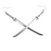Men's Gothic Dark Style Long Knife Pendant Earrings - Retro Harajuku Cool Fashion Jewelry