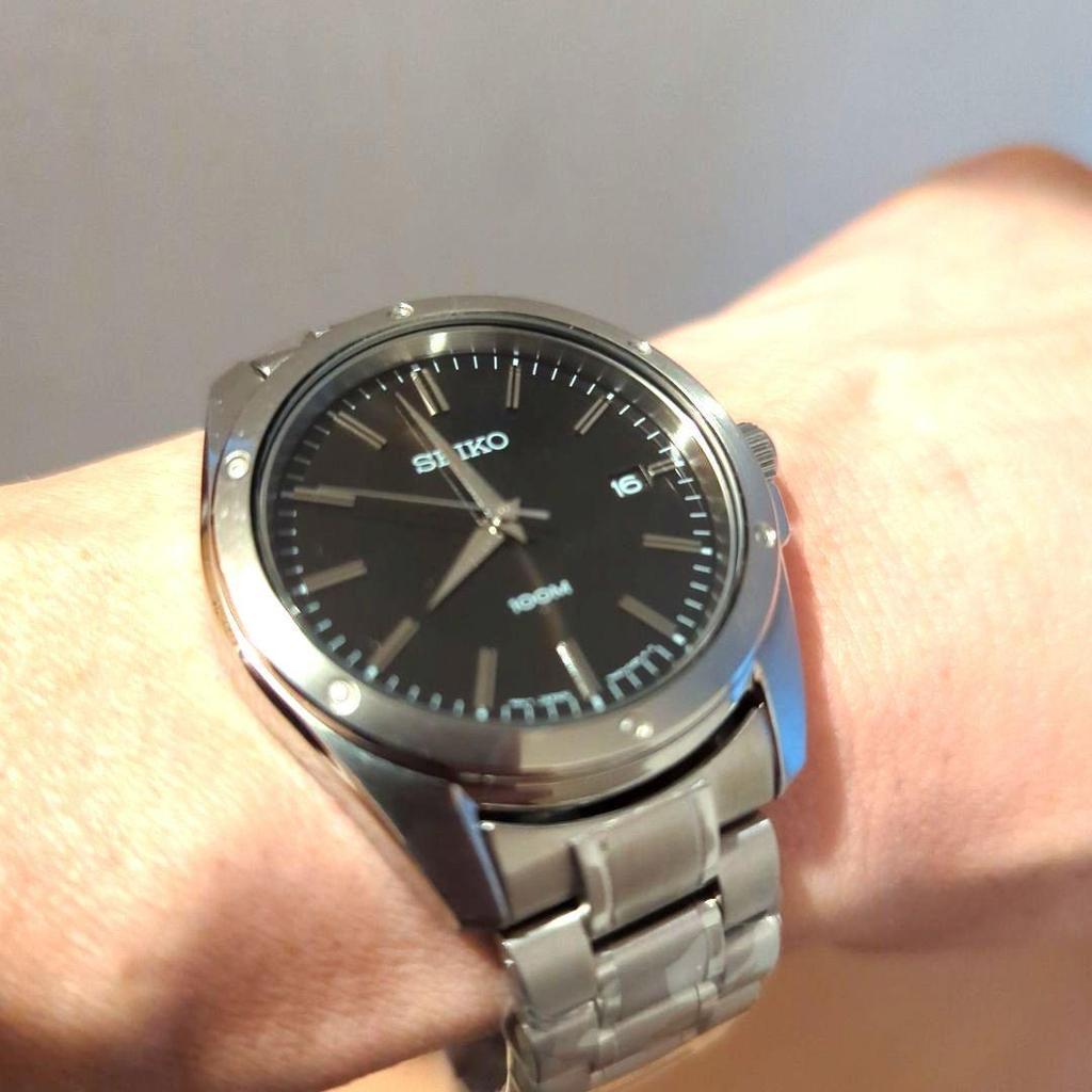 [USED] Battery: SEIKO Quartz Watch / Black Dial / 10 ATM Water Resistance / 7N43-0AR0