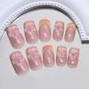 Press On Nail French Tip Square Nail Tips Fake Nail with Designs Artificial Acrylic Nail Full Cover Acrylic False Nail
