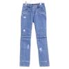 Balmain RF25262D045 Indigo Distressed Denim Bottoms 34 Indigo blueUsed