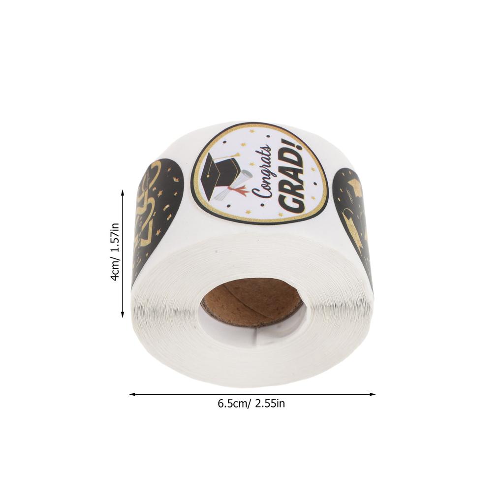 500 Pcs 1.5inch 3.8cm Scrapbook College Graduation Stickers For Scrapbooking Adult Cap Transfer Decoration Label Favor