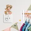 Wholesale of Cartoon Garland Girl Deer Hugging Children's Room Home Wall Switch Decorative Stickers