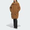 adidas Modern Langer Boa Einfarbig Vielseitig Sportlich Lässig Locker Plüschjacke Damen Jacken Wüstebraun JX6835