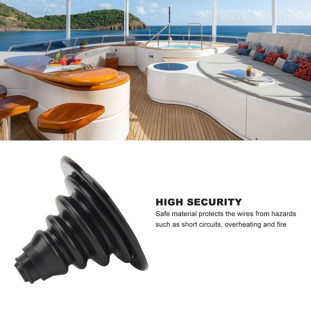 Boat Engine Rigging & Cable Boat 105mm Transom Steering Wires Holder Engine Rigging Cable Boot for RV Marine Yacht