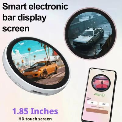 Dynamic Electronic Anime E-Badge Display Pin Phototag Smart Cyber Badge 1.7 Inch Touch Screen LED Button Touchscreen Photo Frame With Video Playback