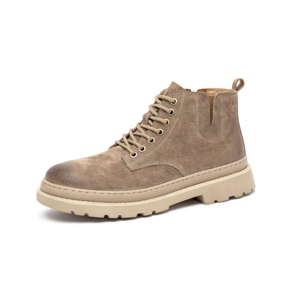 2022 Autumn Men’s Suede Martin Boots: British Style, Versatile Casual Mid-Top Shoes