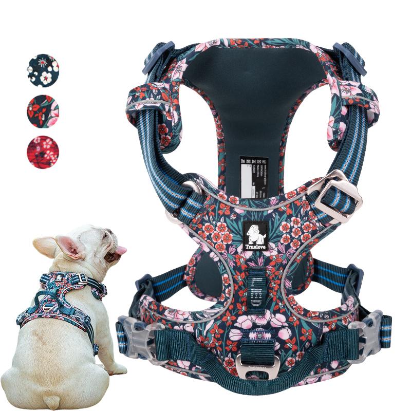 Truelove Escape Proof Pet Vest Reflectiv Light Pure Cotton Padding Dog Harness Training Protective Clothes For Puppy Bulldog