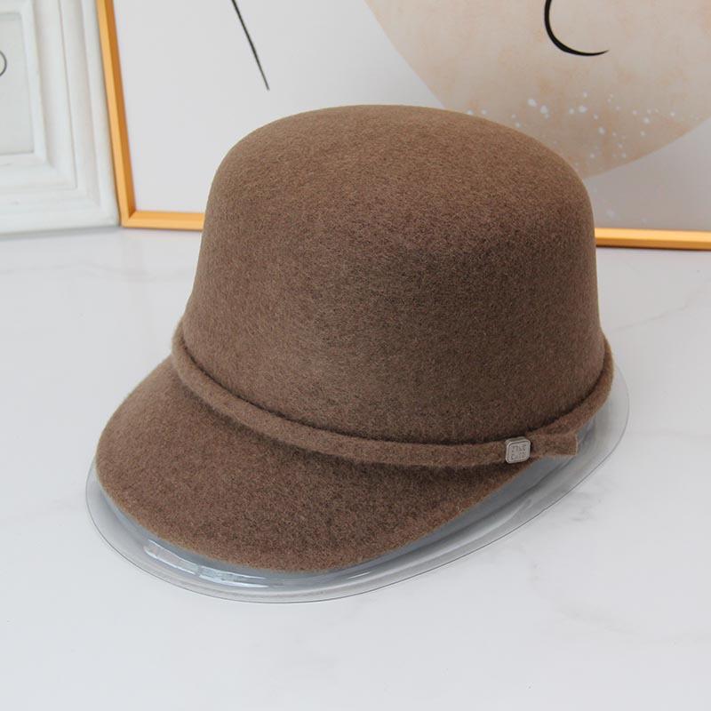 Niche Designer Woolen Hat Women's Autumn and Winter British Top Hat Casual Cap Knight Equestrian Hat