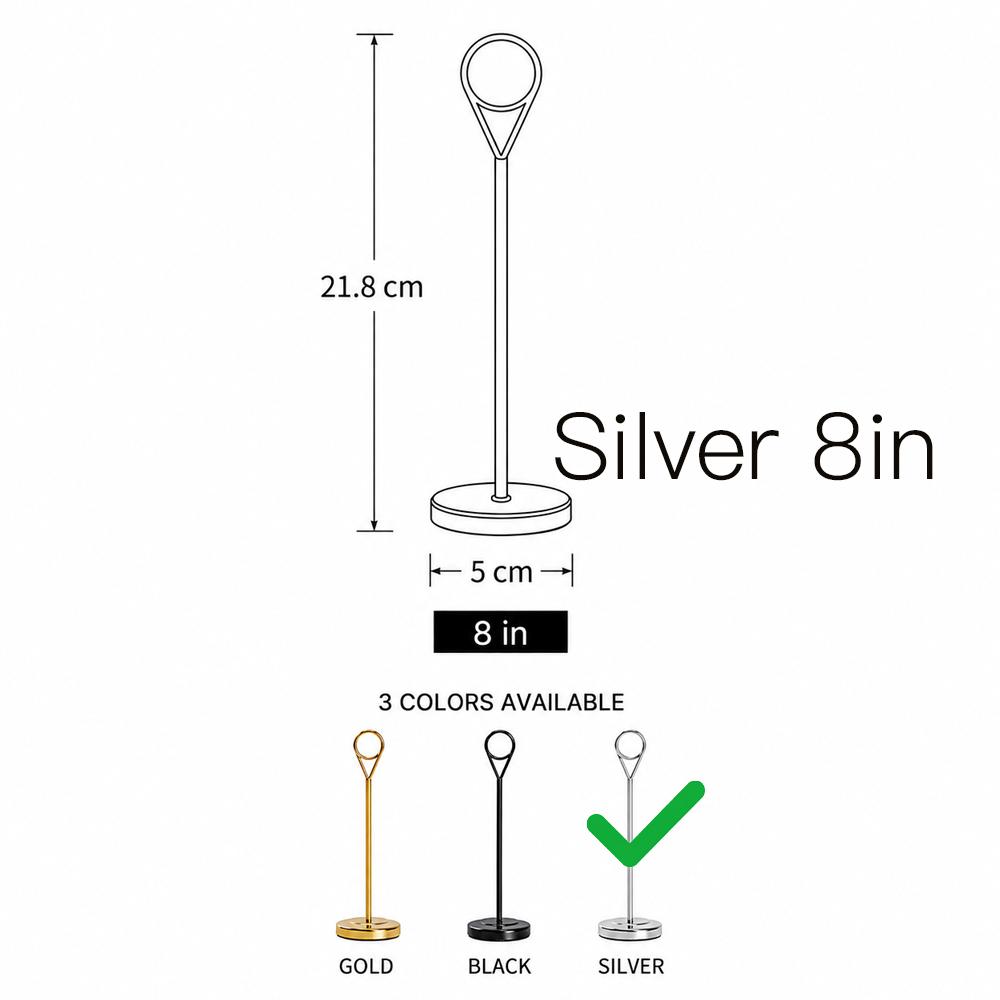 Kreativer Metallhalter für Hochzeiten Vertikaler Schreibtisch-Notizhalter Zeremonie zur Graduierung Konferenz Restaurant Hotel Kennzeichenhalter
