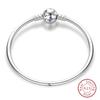 17-20CM Silver 925 Bracelets Star Moon Starry Trajectory Cat Claw Love Zircon Bracelets Fit DIY Charms Birthday Jewelry