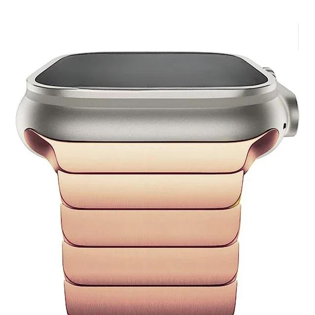 Titanfarbenes Metallarmband für Apple Watch Series 10 9 8 Ultra 2 49mm 46mm 42 41 45mm Armbänder für iwatch 7 6 5 4 Se 38mm 44mm 40mm