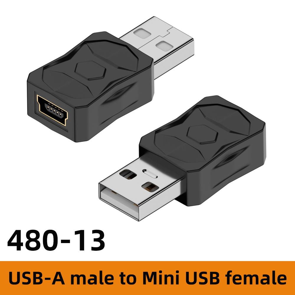 2 Stück USB auf Micro USB Mini USB Adapter Konverter USB Stecker auf Buchse Konverter 480Mbps Anpassbar an verschiedene USB-Serien-Konverter