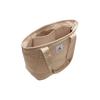 Jordan Portable Versatile Zipper Closure Polyester Tote Bag Shopping Bag Shoulder Handbag Regular Women tote bags Desert-Brown WA0731-X6A