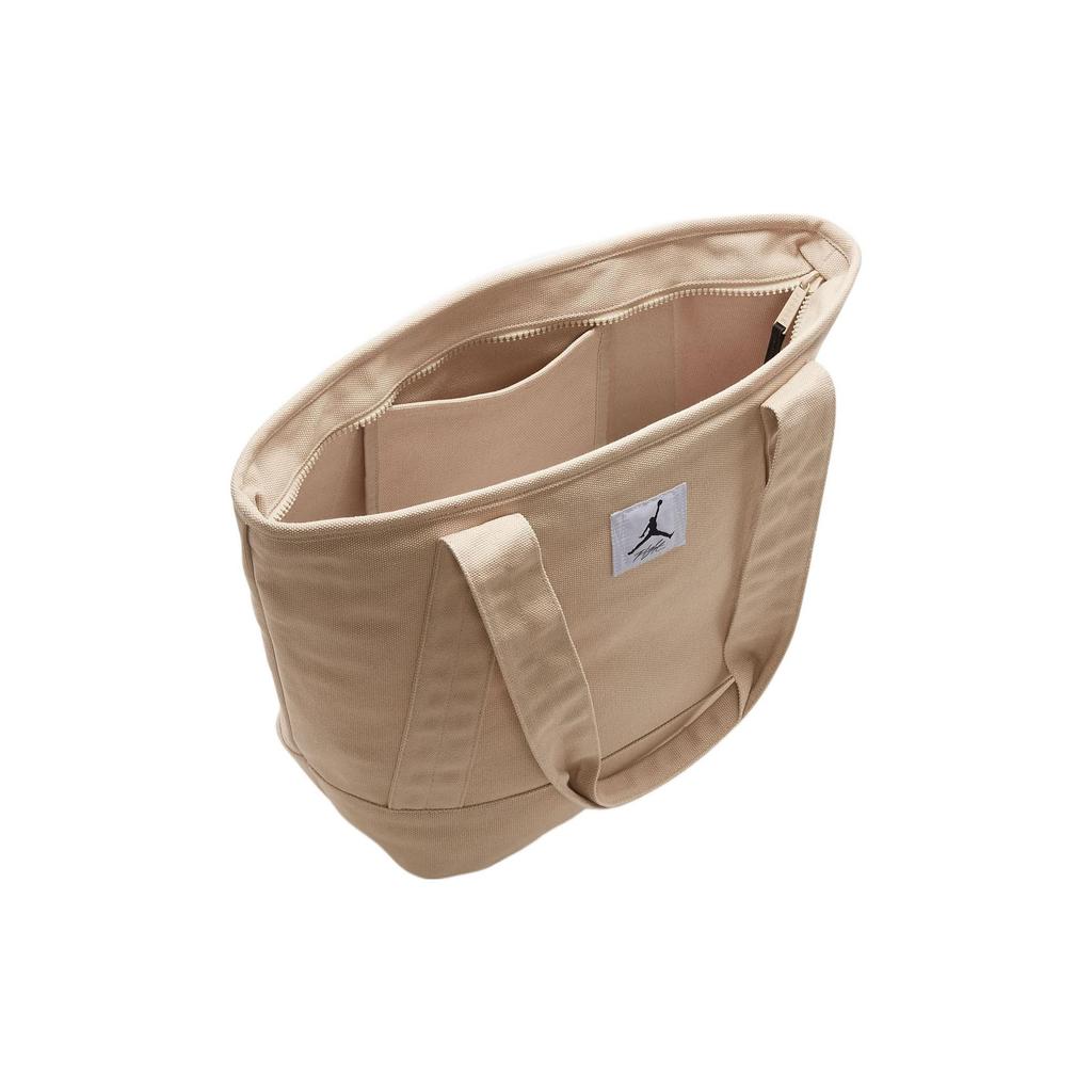 Jordan Portable Versatile Zipper Closure Polyester Tote Bag Shopping Bag Shoulder Handbag Regular Women tote bags Desert-Brown WA0731-X6A