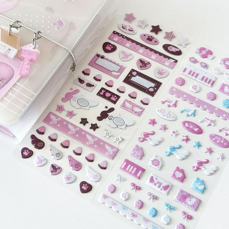 Cute Cartoon Star Wings Foam Sticker Ins Style Stationery Decorative Stickers Kawaii Diy Hand Account Stickers Note Sticker