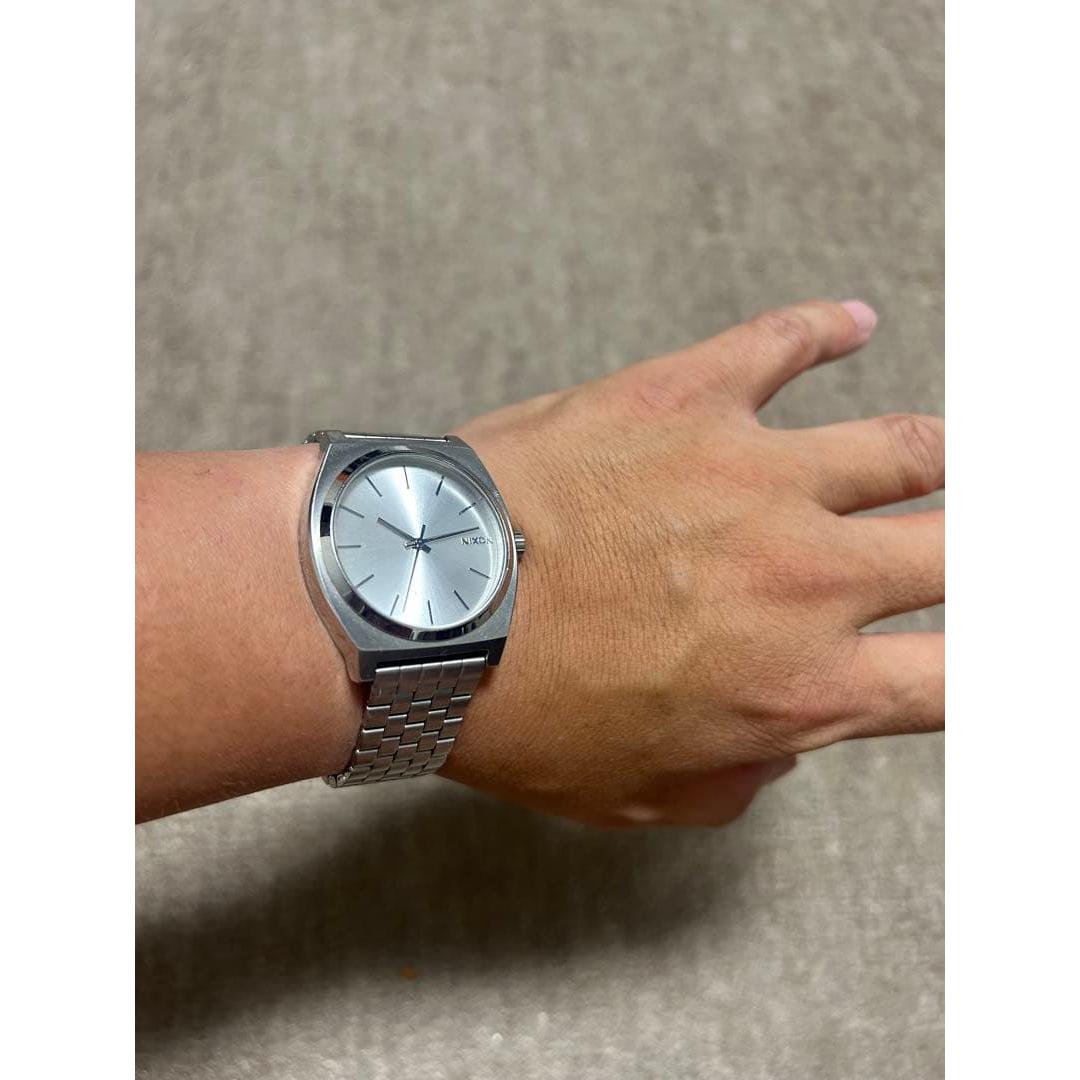 Used NIXON watch silver color quartz
