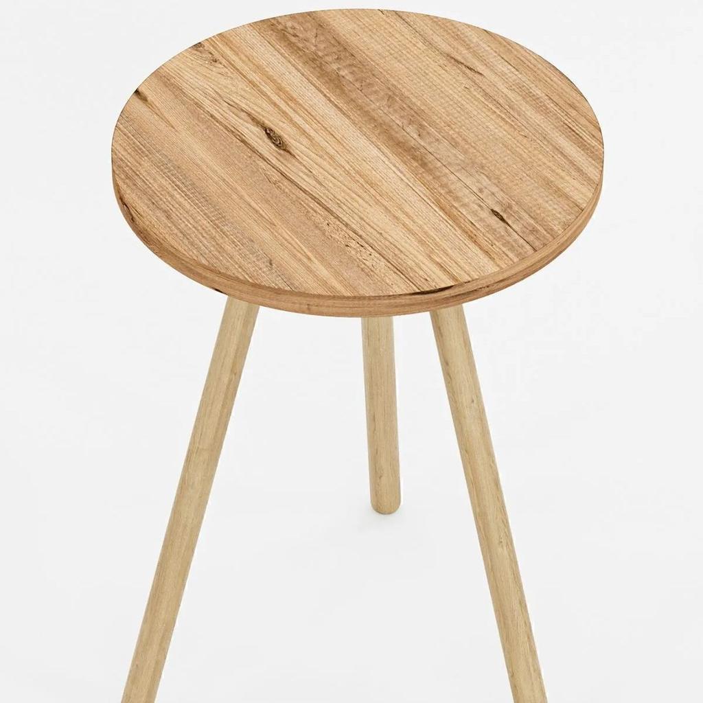 Round Side Table Wooden Legs Single Nesting Coffee Table Home Living Room Decoration and Furniture