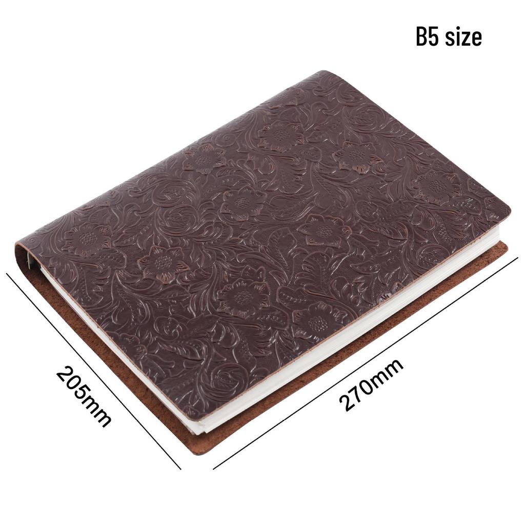Extra Large Crazy Horse Leather Notebook: A4/B5 Ring Binder Vintage Journal Sketchbook