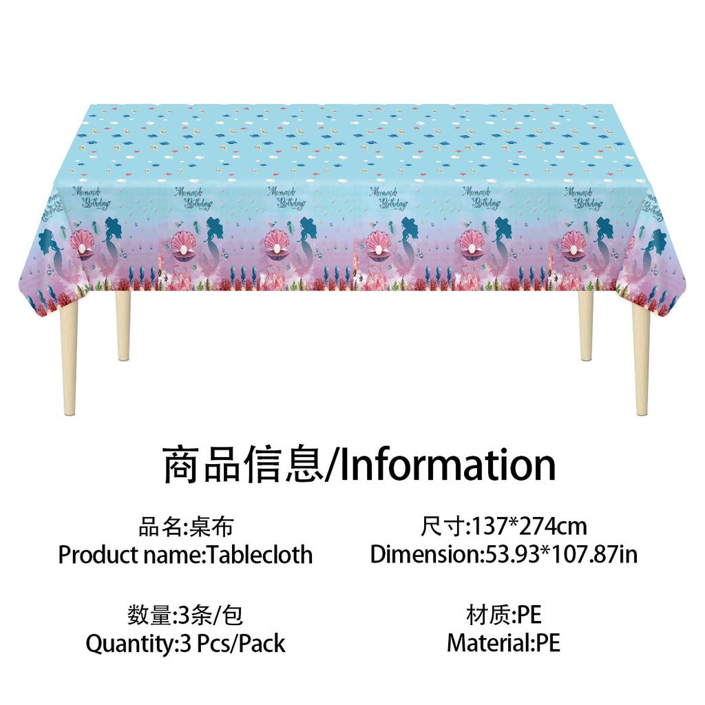 Spot Disposable Pe Tablecloth Thickened And Durable Suitable For Party/Picnic/Household