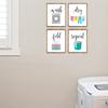 Wash Dry Fold Repeat Laundry Sign Colorful Wall Art Print Canvas Nordic Poster And Print Wall Pictures Utility Room Painting No Frame