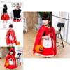 Rotkäppchen Prinzessinnenkleid Halloween Märchenkostüm für Kinder