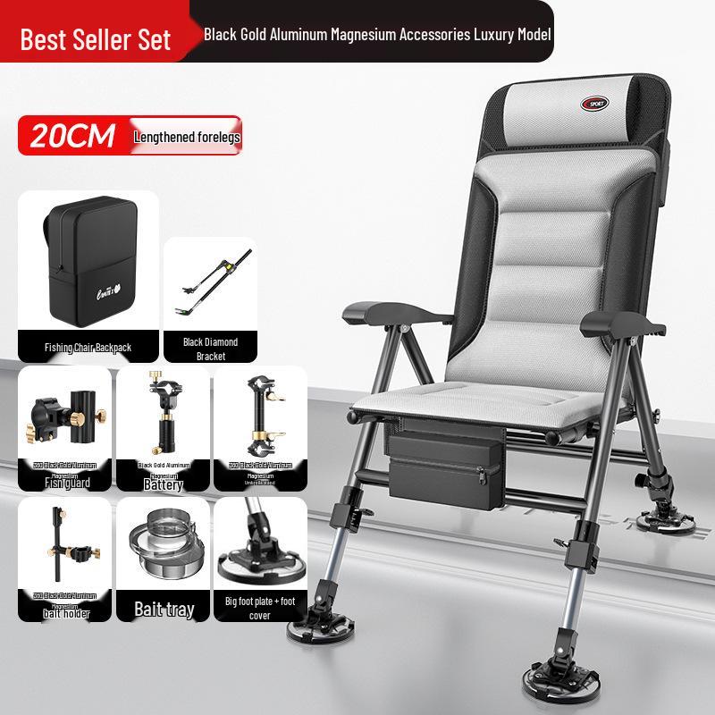 Reclinable European Multi-Functional Folding Fishing Chair