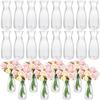 New Transparent Plastic Flower Vase Hydroponic Bouquet DIY Supplies Striped Vases Home Desk Decor Decorative Vase