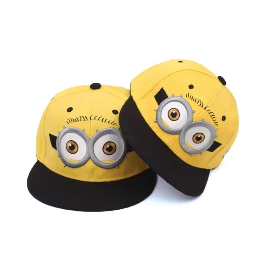 Fashionable Outdoor Parent-child Cute Baseball Cap Family Fashionable Minions Eye Embroidery Hip Hop Caps Leisure Travel Hats Flat Top Caps
