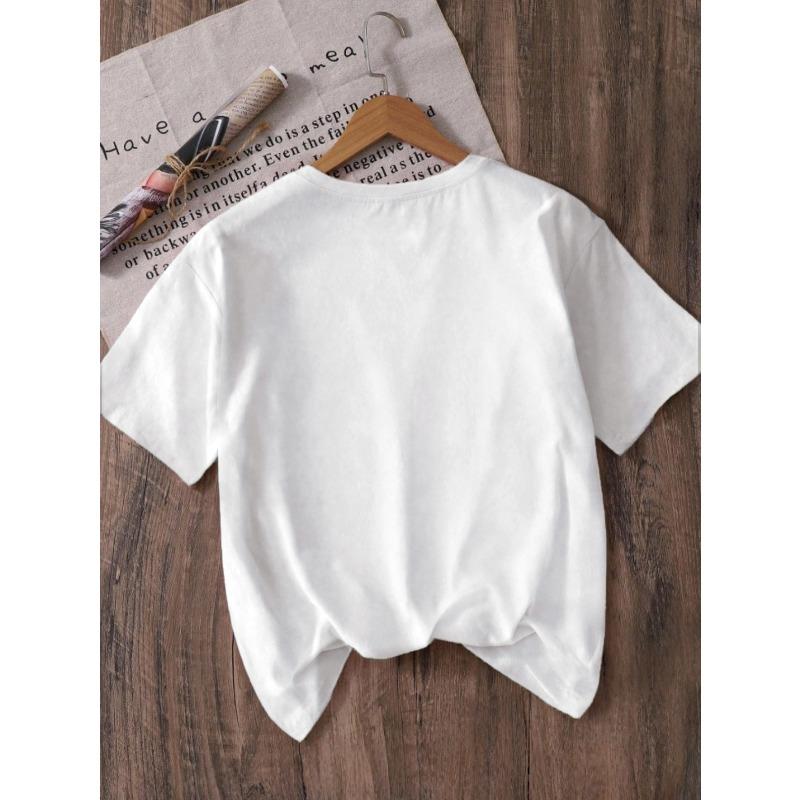 Kids Cartoon Black Cat Eating Instant Noodles Graphic Crewneck Short Sleeve T-Shirt