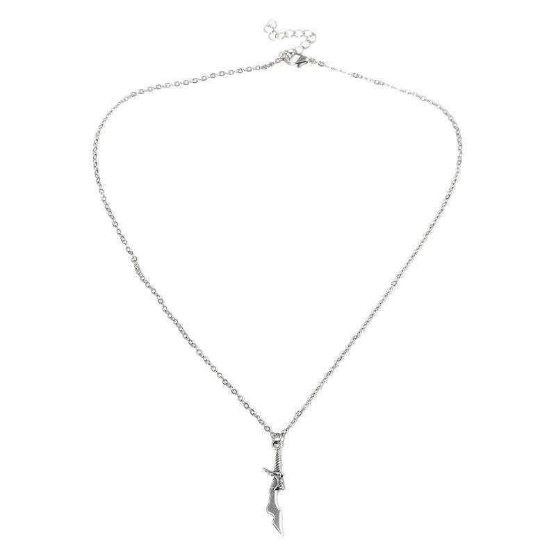 Solo Leveling Sung Jin Woo Alloy Short Blade Pendant Necklace For Cosplay Enthusiasts