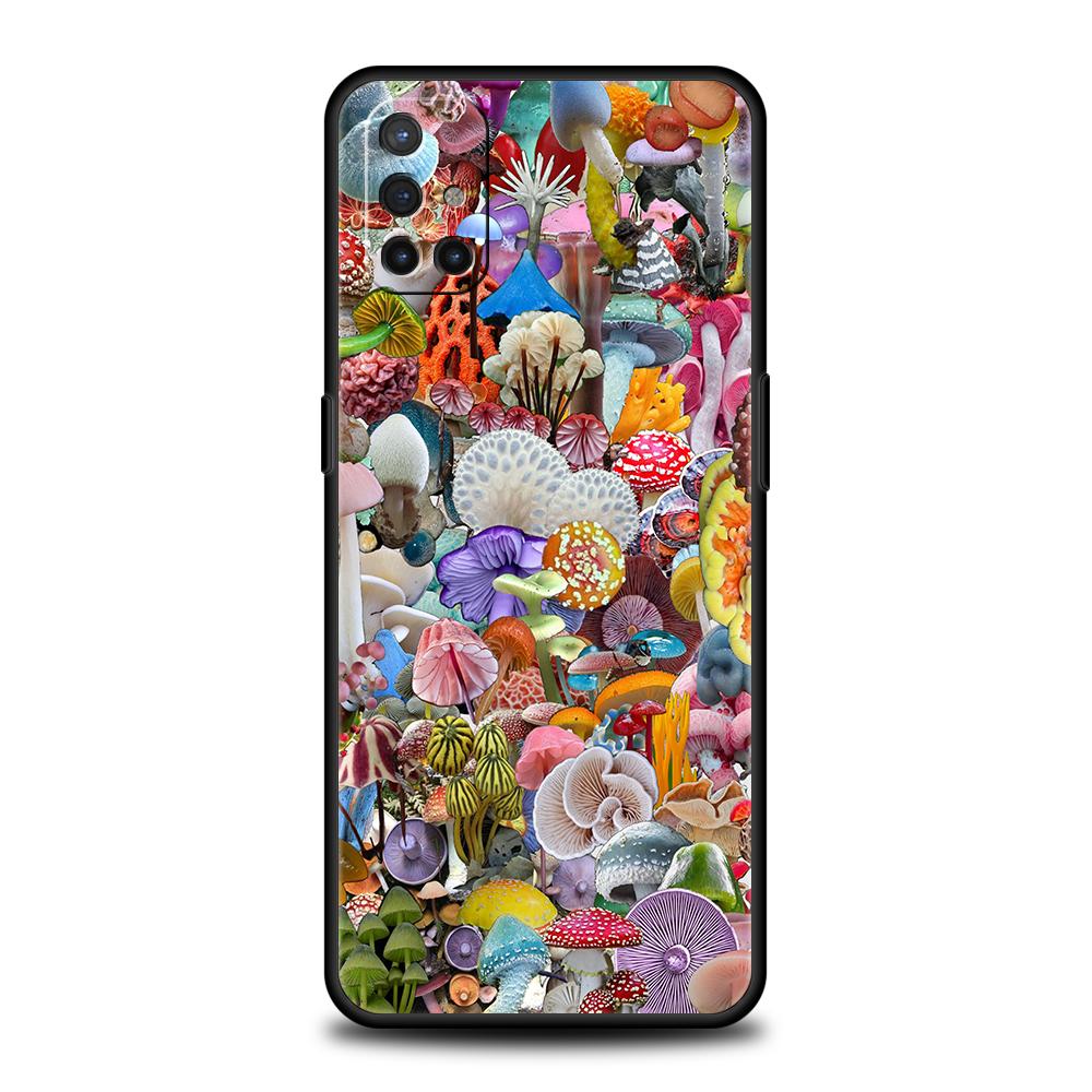 

Colorful Mushroom Phone Case For Oneplus 10T 11 R10 Nord N100 N200 N10 10 7 8 9 7T 8T 9R 9RT CE 2 Z Pro 5G Soft TPU Cover Capas OnePlus 10T