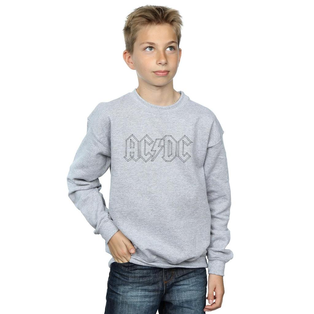 AC/DC Boys Black Outline Logo Sweatshirt