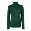 Women's Casual Solid Color Lapel Bottom Knit Sweater Vintage Cable Sweater