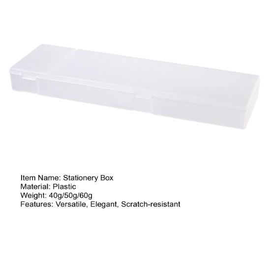 Stationery Box Simple Plastic Pen Storage Case Practical Large Capacity Pen Holder Multifunctional Translucent Pencil Case School Office