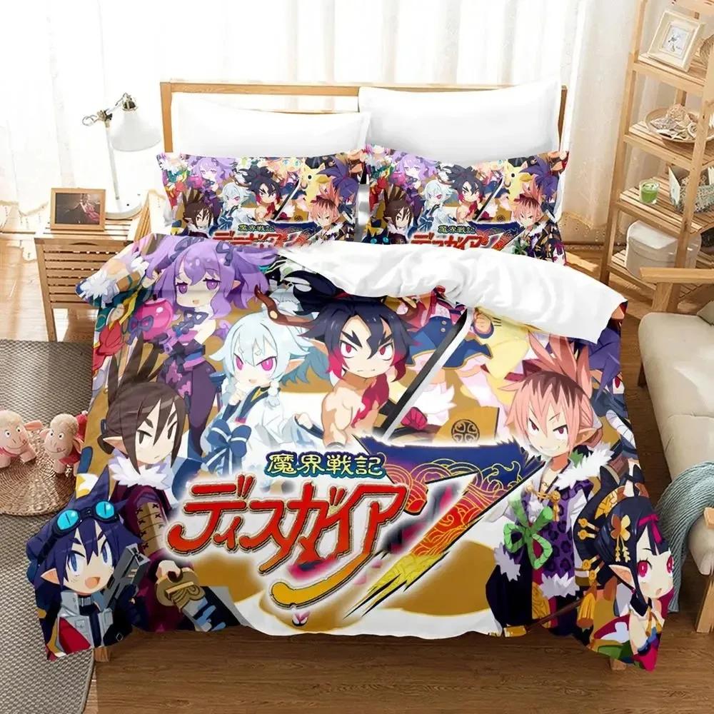 Anime Disgaea Comfortable Duvet Quilt Cover Pillowcase Bedding Set Children Bedroom Decoration Home Textile