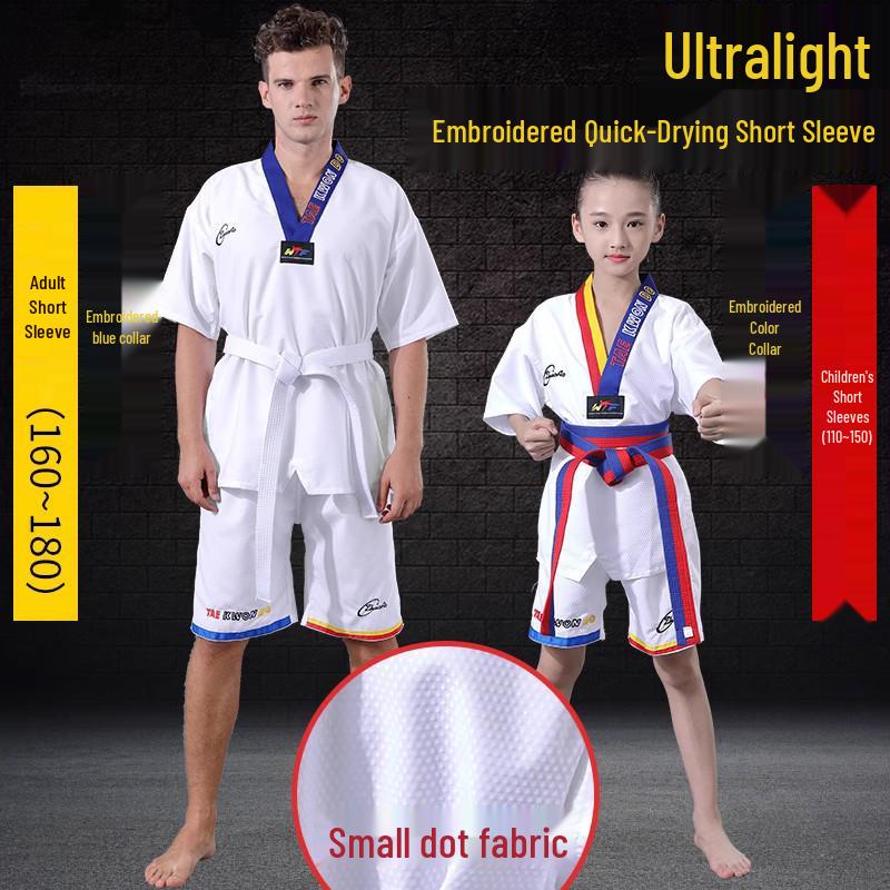Taekwondo Uniform for Adults & Children: Pure Cotton Dobok for Beginners, Students, Coaches, Men & Women.