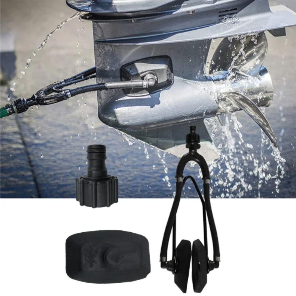 Round Ear Cups Outboard Motor Water Flusher Dual Water Feed Boat Ear Muff  Boat Maintenance