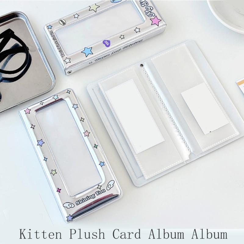 Large Capacity Card Holders for Collector with Colorful Star Pattern Photo Booth Frame Album Photo Strips Holders Binder