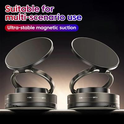 Suporte Magnético a Vácuo para Celular com Rotação 360° Ventosa Suporte Magnético para Celular Preguiçoso Multifuncional Dobrável para Armazenamento