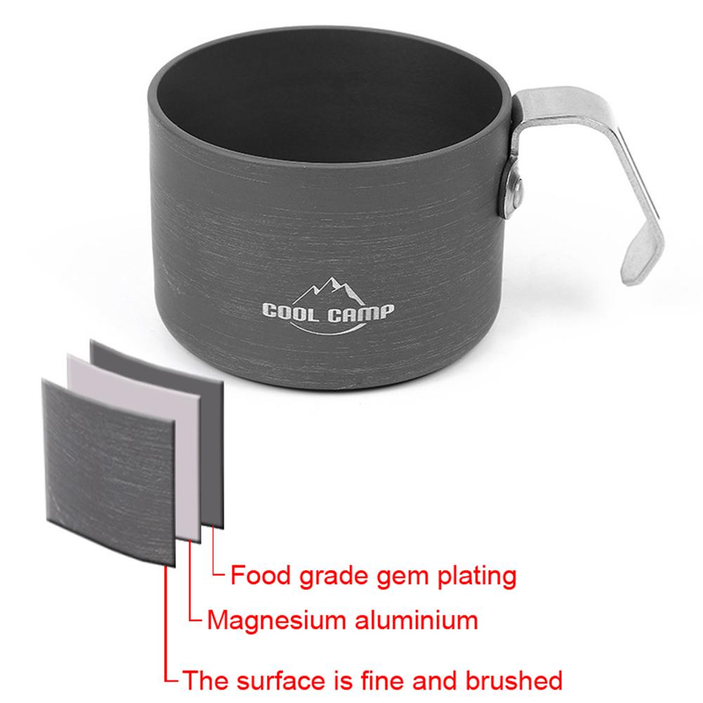 COOLCAMP Utendørs lettvekts aluminiumskopp Camping Vannkopp Camping Kaffekopp Piknik Grill