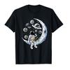 100 Cotton Astronaut Unicorn Planet Alien Space Moon For Men Women Black TShirt Graphic Harajuku Fashion Tee T Shirt XS5XL