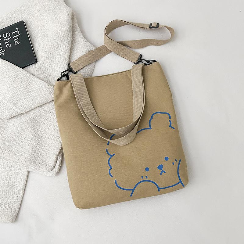 Large Capacity Underarm Canvas Bag Women's 2025 New Casual Commuter Shopping Bag Student Shoulder Canvas Bag for Class