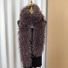 Double-Sided Faux Fur Scarf Thickened Neck Warmer New Plush Scarf  Winter Wear