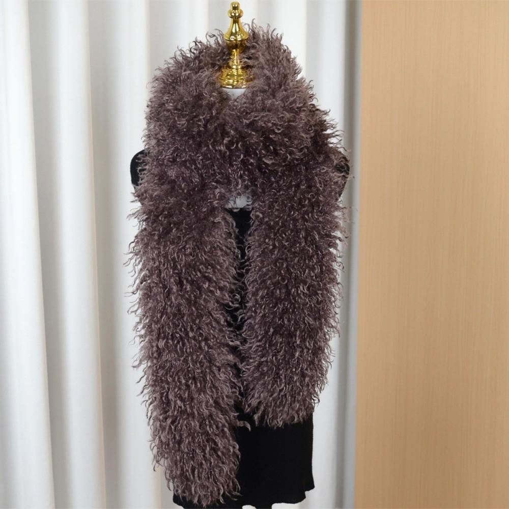 Double-Sided Faux Fur Scarf Thickened Neck Warmer New Plush Scarf Winter Wear