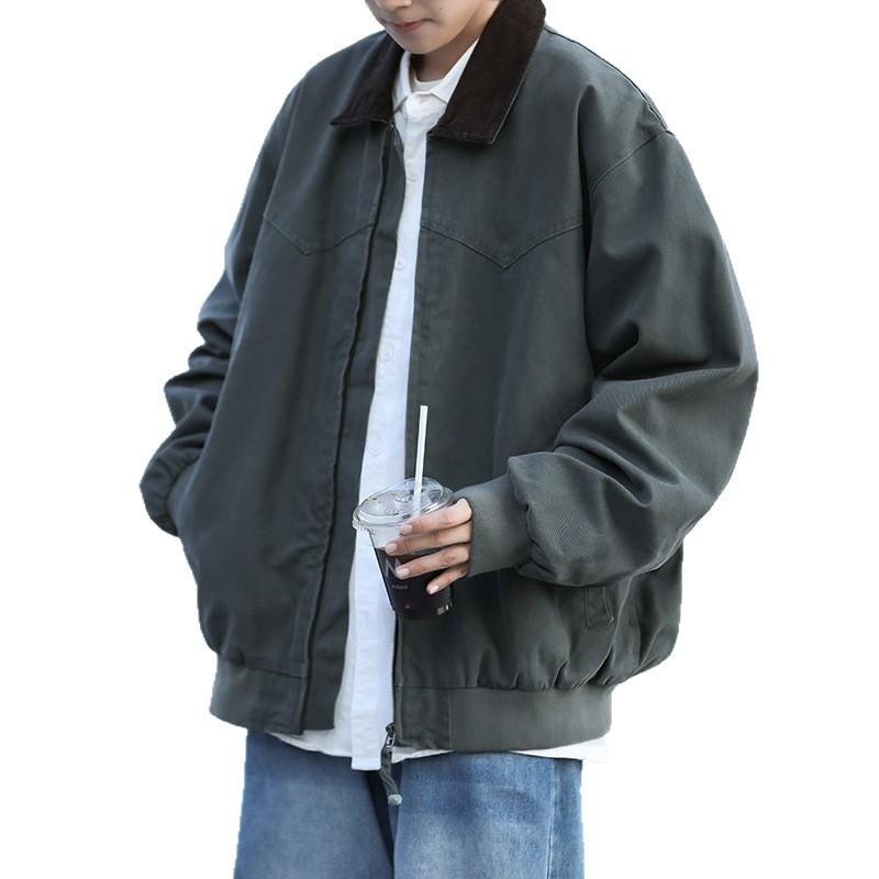 Spring and Autumn New American Cargo Jacket, Loose Men's Lapels, Versatile Men's Ruffian Jacket, Trendy Men's Clothing