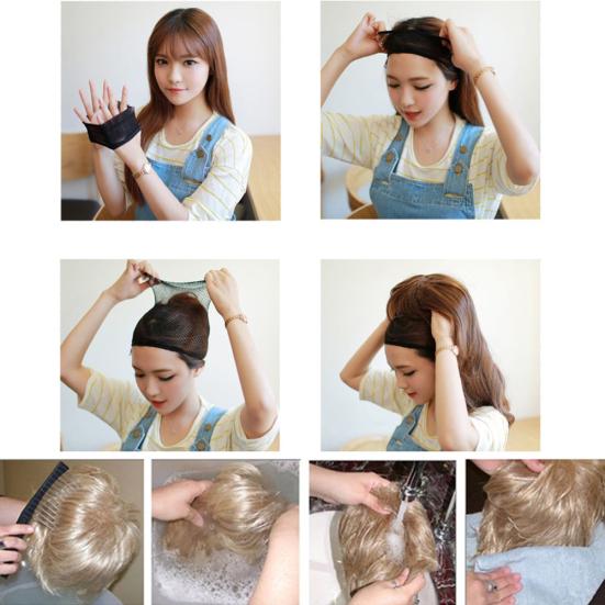 Women 100cm Long Curly Wavy Synthetic Full Hair Wig Hairpiece Party Cosplay Prop