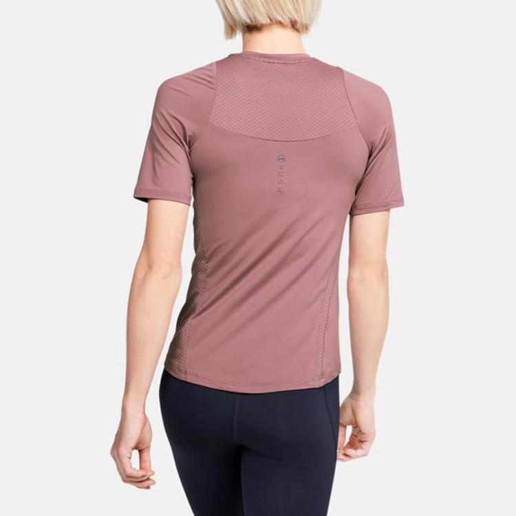 Under Armour Fitted Round Neck Sports Pullover T-Shirt Women Tops Silent-Pink 1355583-662