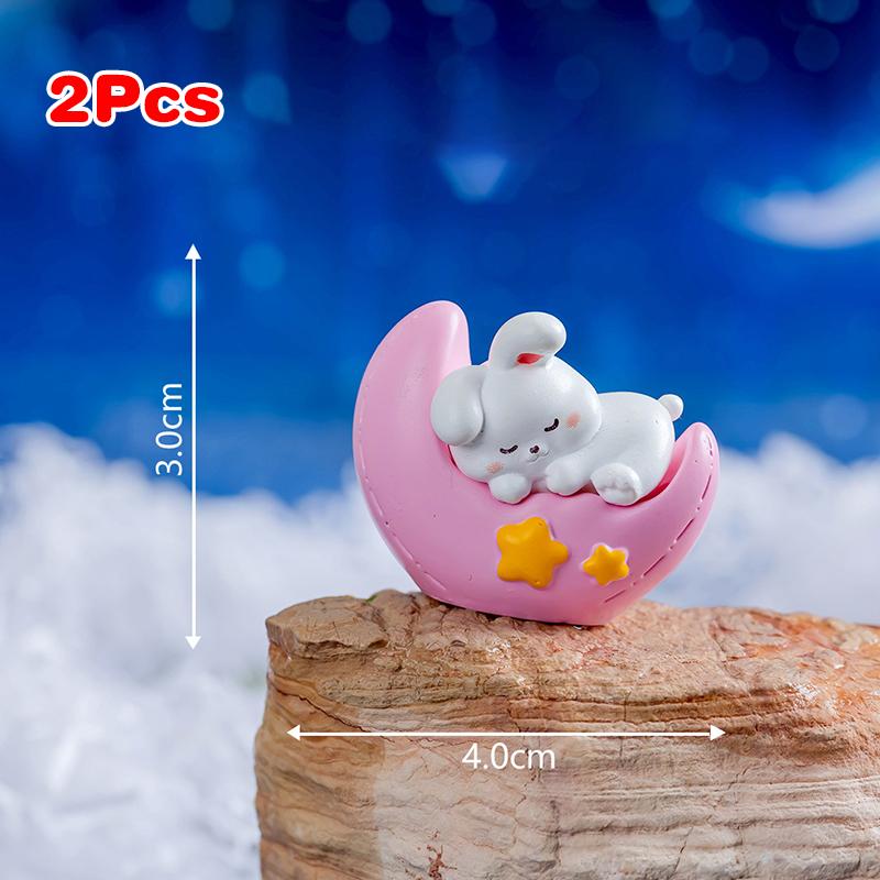 

2 шт. Милые мультяшные маленькие животные Миниатюрные фигурки Кавайные полимерные украшения Креативные DIY Аксессуары для украшения дома Подарки