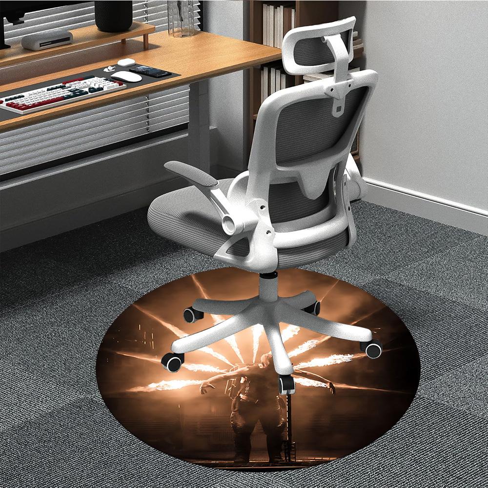 1pc Rammstein Carpet, Round Non-Slip Durable Large Size Office Carpet, Suitable for Office yy250908044